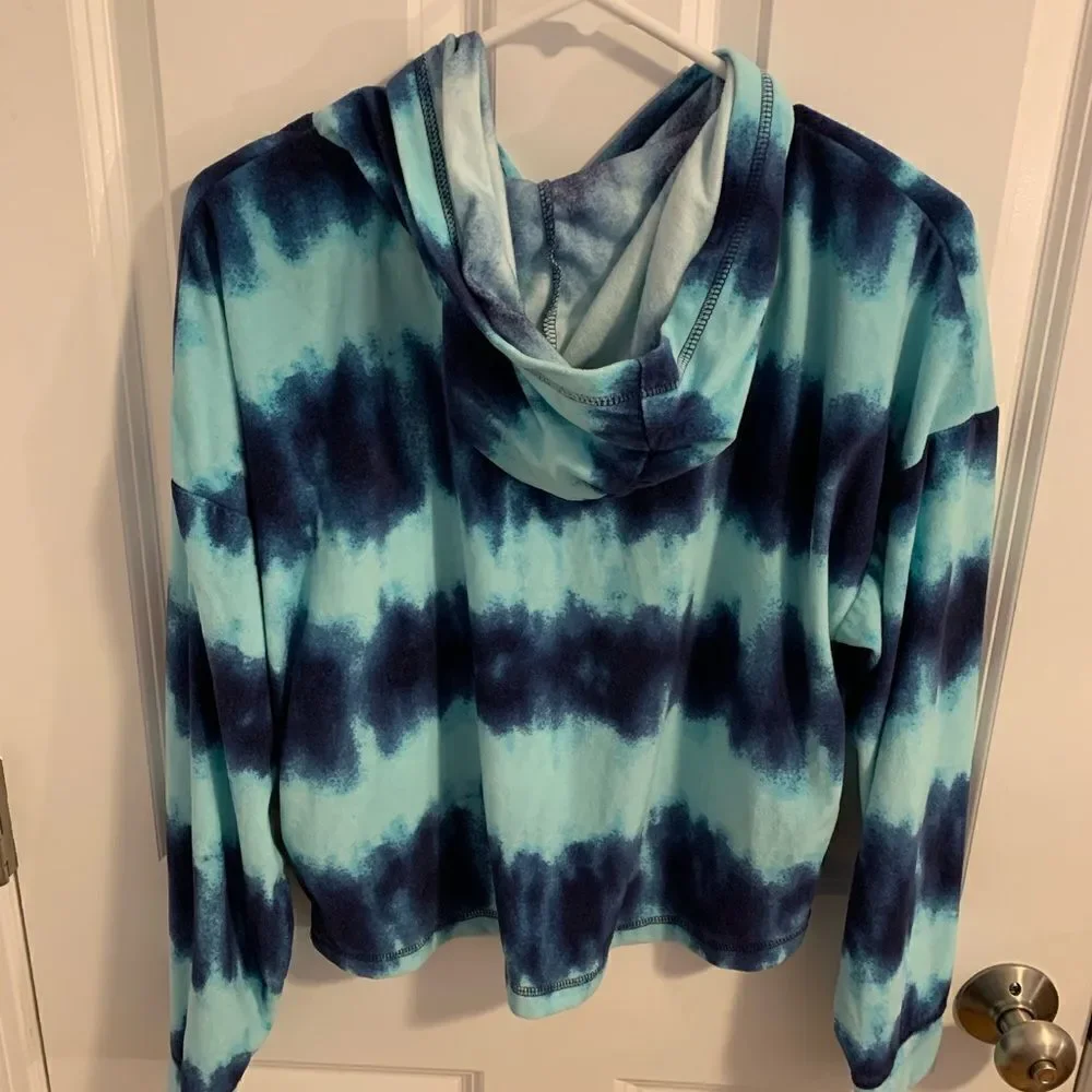 Justice large sleep hoodie sweatshirt tie dye